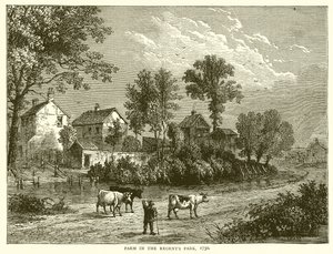 Boerderij in Regents Park, 1750 door English School