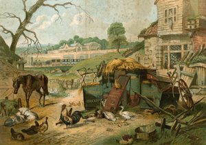 Boerderij met St Pancras Railway Station op de achtergrond door English School