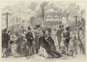 Modieuze Promenade en Concert in de Champs Elysees, Parijs door English School