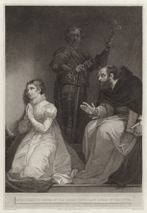 Feckenham bezoekt Lady Jane Gray in de toren op bevel van de koningin door English School