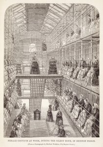 Vrouwelijke Gevangenen aan het Werk tijdens het Stille Uur in de Brixton Gevangenis, uit The Criminal Prisons of London and Scenes of Prison Life door Henry Mayhew (1812-87) en John Binny, 1860