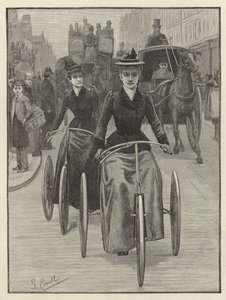 Vrouwelijke Fietsers door English School