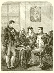 Ferdinand van Spanje doet afstand van zijn kroon op bevel van keizer Napoleon door English School