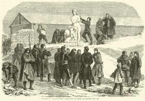 Beeld van Verzet, uitgevoerd in sneeuw op Bastion nr. 85, december 1870 door English School