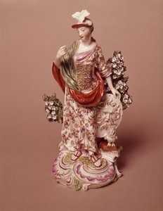 Beeld van de godin Athena, Derby Porcelain Works, ca. 1800 door English School