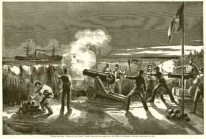 Beschieting van de Star of the West vanaf de South Carolina Battery op Morriss Island, 10 januari 1861