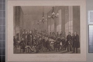 Eerste Chartist Meeting, British Coffee House op Cockspur Street door English School
