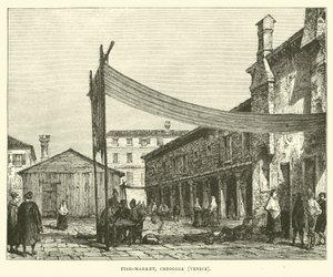 Vismarkt, Chioggia, Venetië door English School