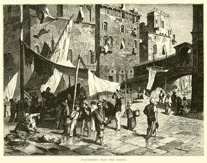 Vismarkt bij de Rialto door English School