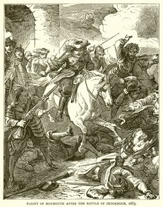 Vlucht van Monmouth na de Slag bij Sedgemoor, 1685 door English School