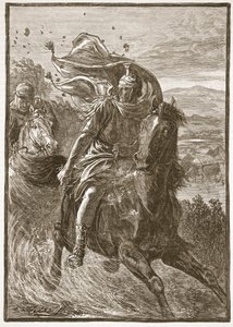 Vlucht van Pompeius van het slagveld van Pharsalia door English School
