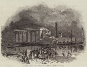 Drijvend theater, "Temple of the Muses," New York