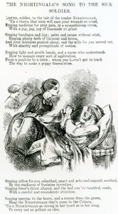 Florence Nightingale verzorgt een zieke soldaat in de Krim door English School