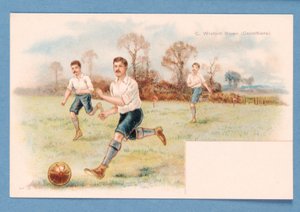 Voetballende Vader, ca. 1890-1900 door English School