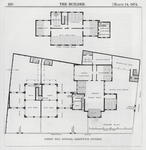 Forest Hill Scholen, Greenwich Divisie (gravure) door English School