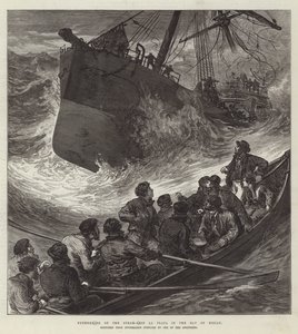 Vergaan van het stoomschip La Plata in de Golf van Biskaje door English School