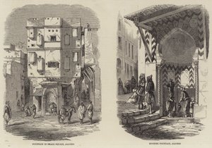Fonteinen in Algiers (gravure) door English School