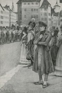 Franz Schubert luistert naar zijn muziek