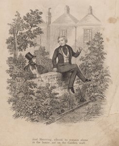 Frederick George Manning zittend op een muur na de moord op Patrick O