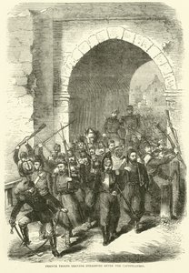 Franse troepen verlaten Straatsburg na de capitulatie, september 1870 door English School