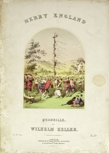 Voorkant van de partituur voor Merry England, een quadrille door Wilhelm Keller door English School