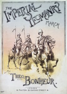 Voorkant van de partituur voor The Imperial Yeomanry March door Theon Bonheur
