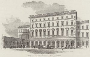 Voorzijde van het Nieuwe Grand Central Station, in Birmingham door English School