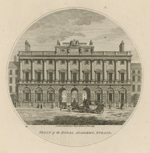 Voorzijde van de Koninklijke Academie, Strand door English School