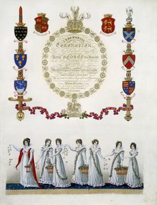 Frontispice, uit "Ceremonial of the Coronation of his Most Sacred Majesty King George the Fourth", door John Whittaker, 1823 door English School