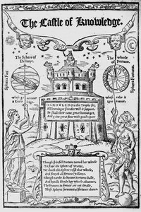 Frontispice van Het Kasteel van Kennis door Robert Recorde, 1556