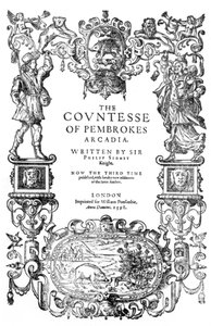 Frontispice van De Gravin van Pembrokes Arcadia door Sir Philip Sidney, 1598