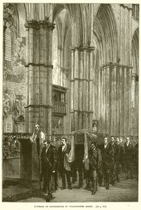 Begrafenis van Livingstone in Westminster Abbey door English School