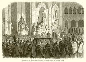 Begrafenis van Lord Palmerston in Westminster Abbey, 1865