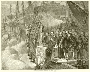 Begrafenis van Sir Francis Drake, 1595
