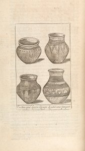 Funeraire urnen, illustratie uit Werken door Thomas Brown, Londen 1686