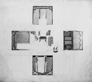 Meubilair voor een kleine salon, Gillows and Co, 1822