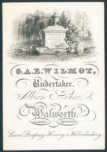 G A E Wilmot, begrafenisondernemer door English School