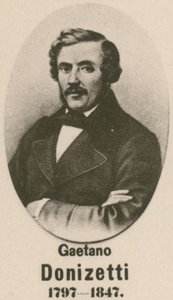Gaetano Donizetti (gravure) door English School