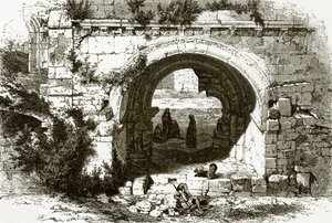 Poort van het ziekenhuis van de ridders van Sint-Jan in Jeruzalem door English School