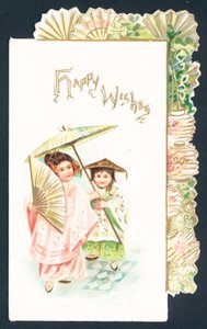 Geisha meisje en Chinees meisje door English School