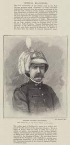 Generaal Antonio Baldissera, nieuwe commandant van de Italiaanse troepen in Abessinië (gravure) door English School