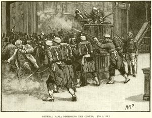 Generaal Pavia ontslaat de Cortes