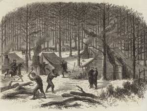 Hoofdkwartier van generaal Stuart aan de Rapidan