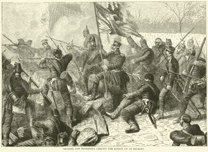 Generaal Von Budretzky leidt de aanval op Le Bourget, oktober 1870 door English School