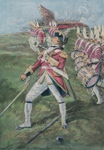 Generaal Wolfe gewond bij de Slag om Quebec, Canada, 1759