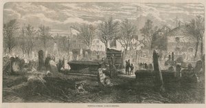 Algemeen overzicht van Bunhill Fields begraafplaats door English School