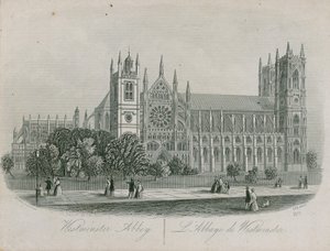 Algemeen uitzicht op Westminster Abbey door English School
