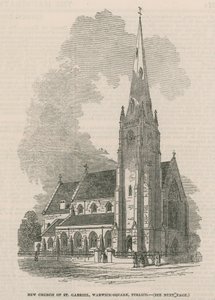 Algemeen overzicht van de nieuwe Kerk van St. Gabriel door English School