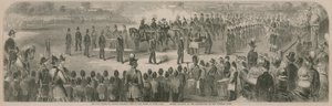 Algemeen overzicht van de scène in Hyde Park bij de uitreiking van het Victoria Cross door English School