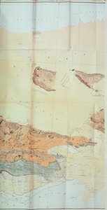 Geologische kaart van de Cutch-woestijn, 1870